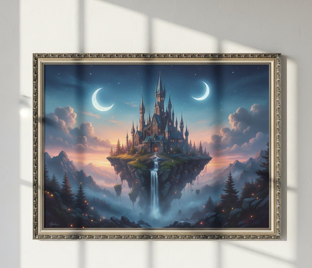 Ornate Silver Frame in a home studio