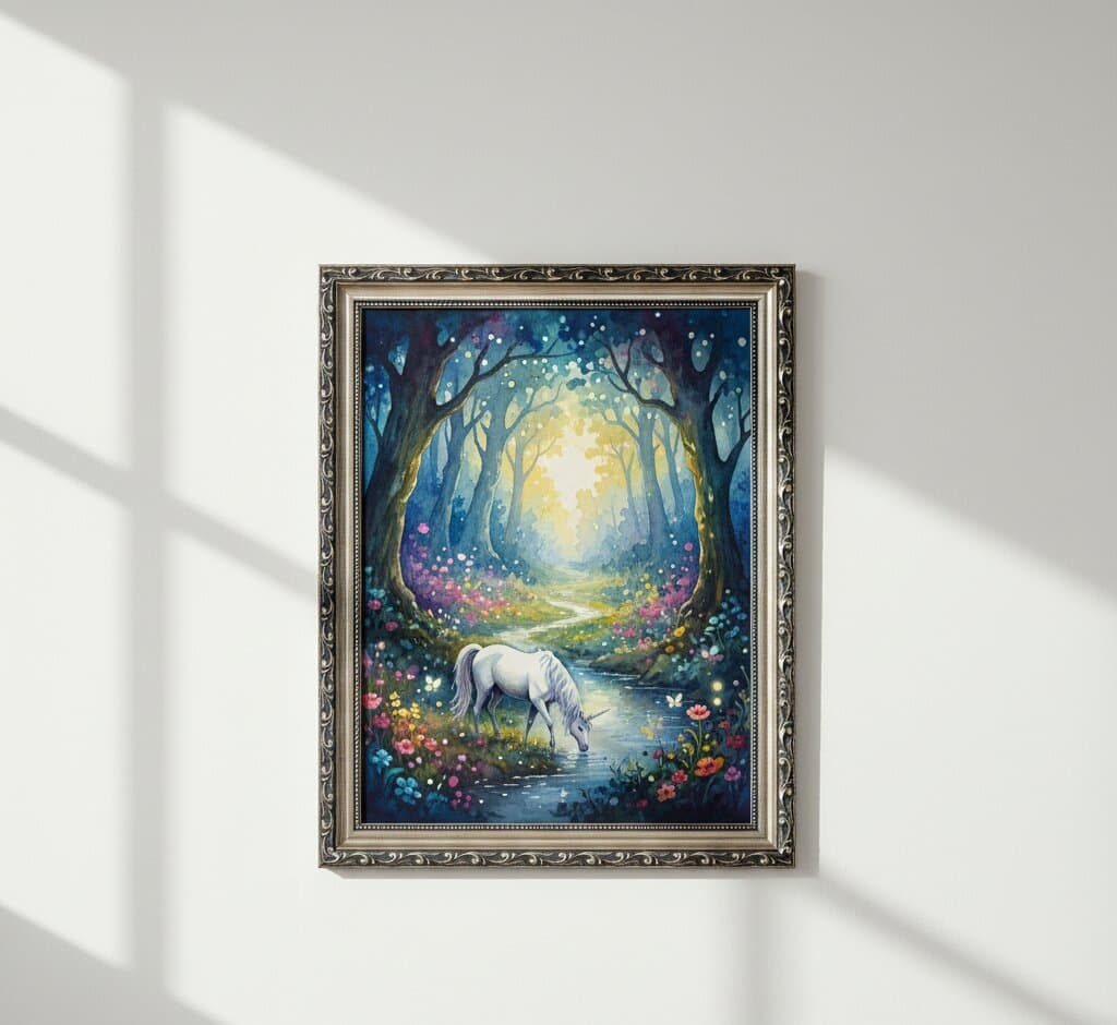 Ornate Silver Frame in a coastal or beach-house room