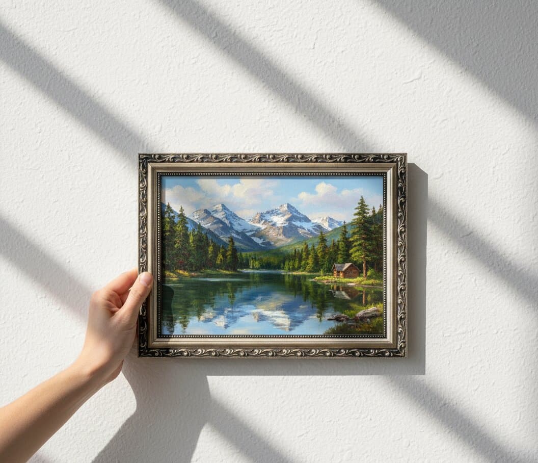 Ornate Silver Frame in an office or study (2)
