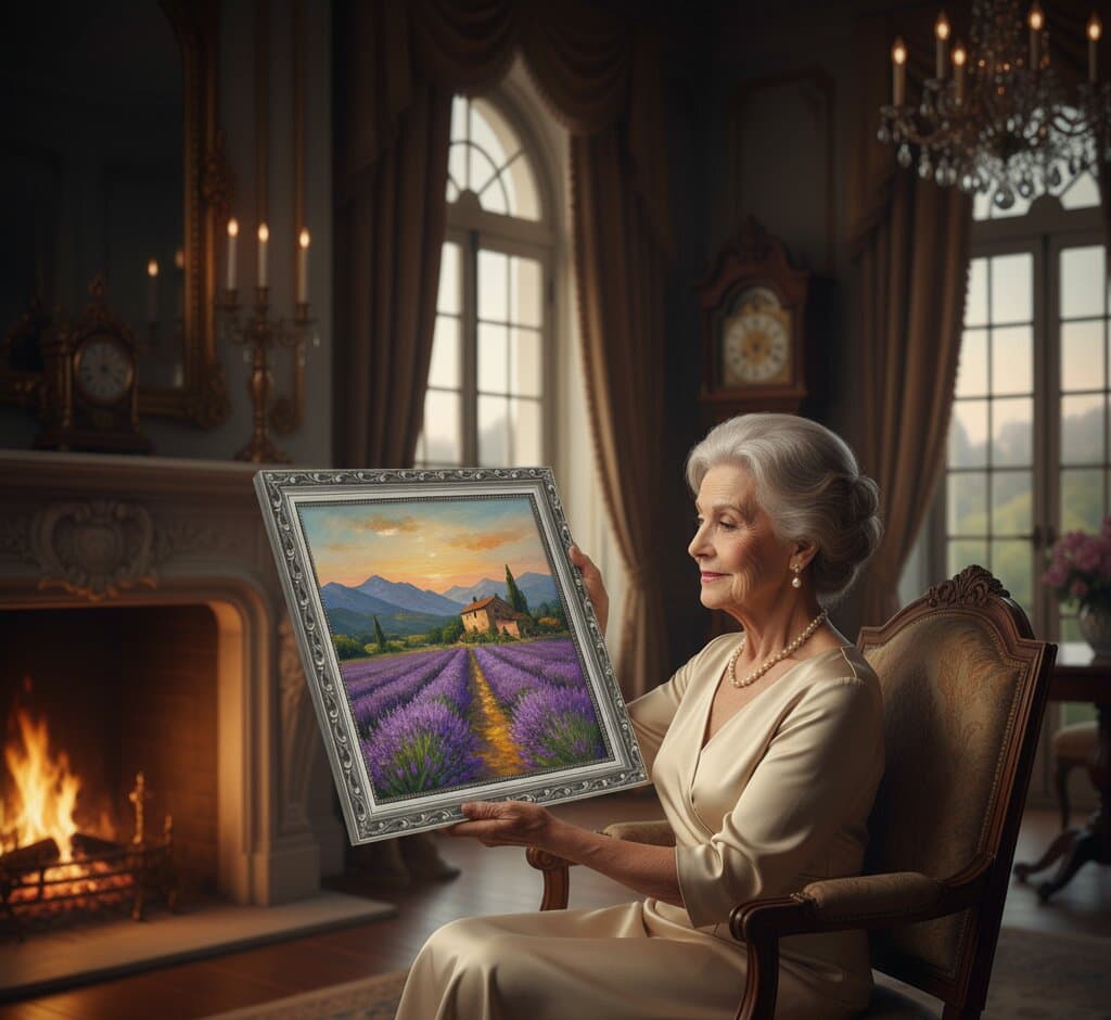 Ornate Silver Frame in a home studio (2)