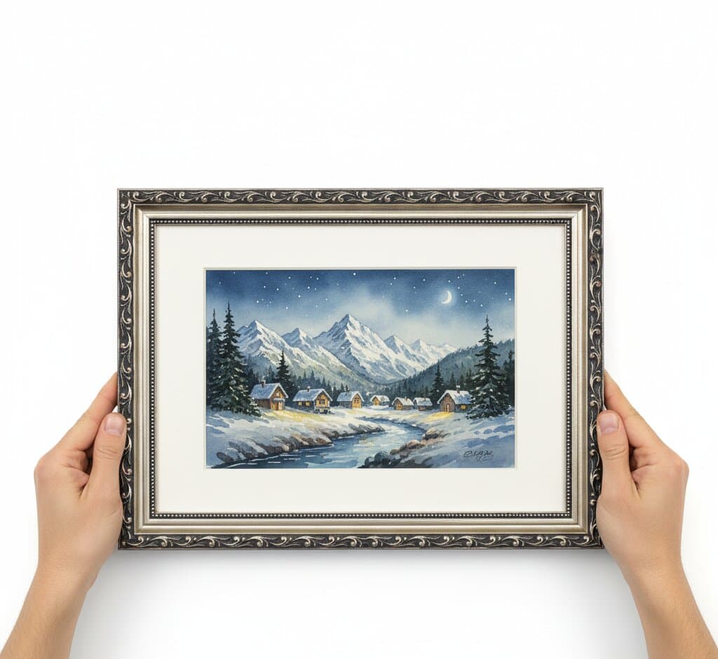 Ornate Silver Frame in a kitchen or breakfast nook (2)