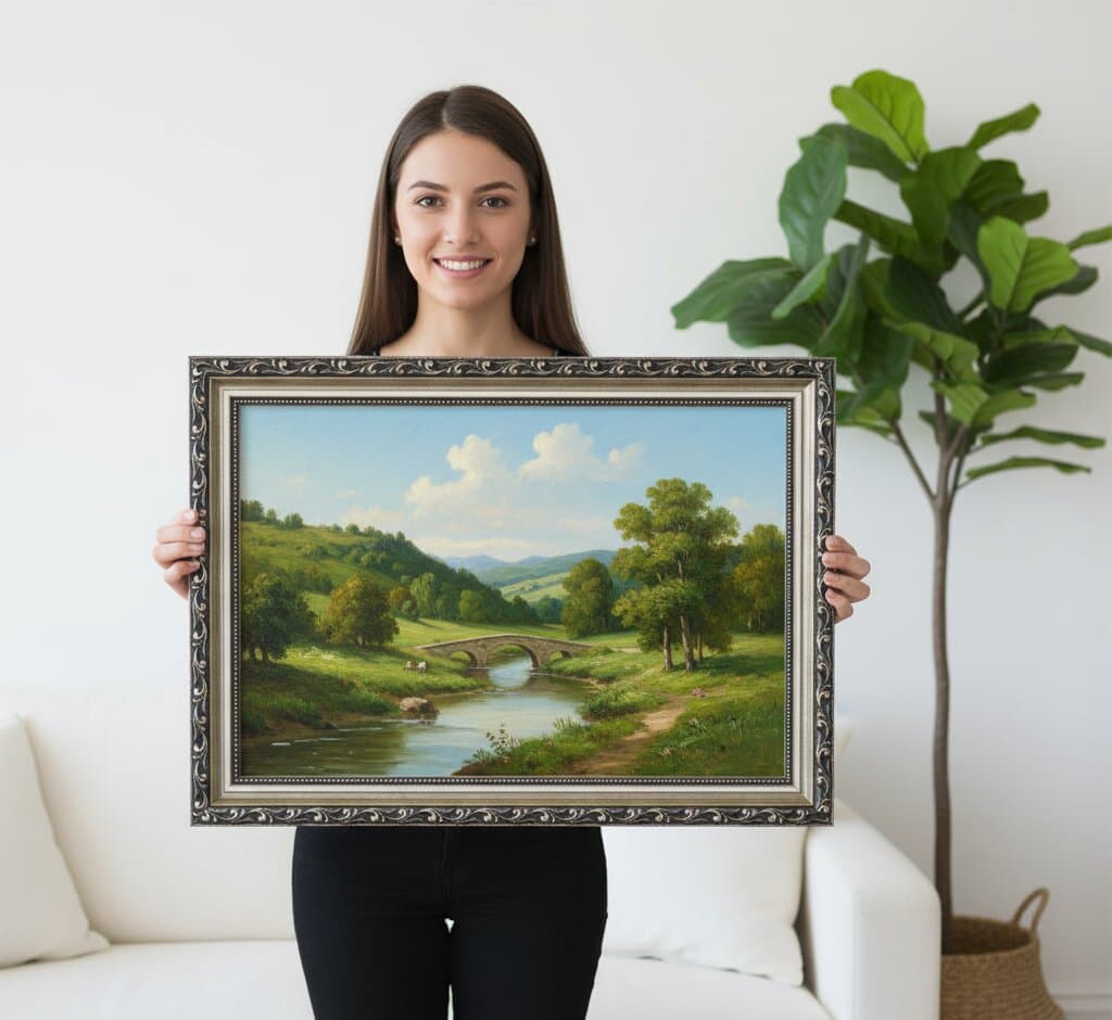 Ornate Silver Frame in a reading corner (2)