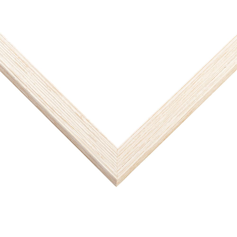 Natural Maple Deep Shadow Box Frame corner detail showing precision mitered joint with ribbed barn wood texture and 1 inch moulding width with 1 inch usable depth built for coastal farmhouse shadowbox displays