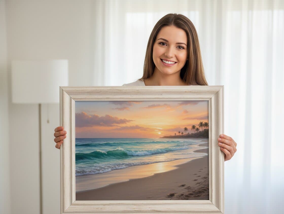 Coastal Picture Frame on a gallery wall