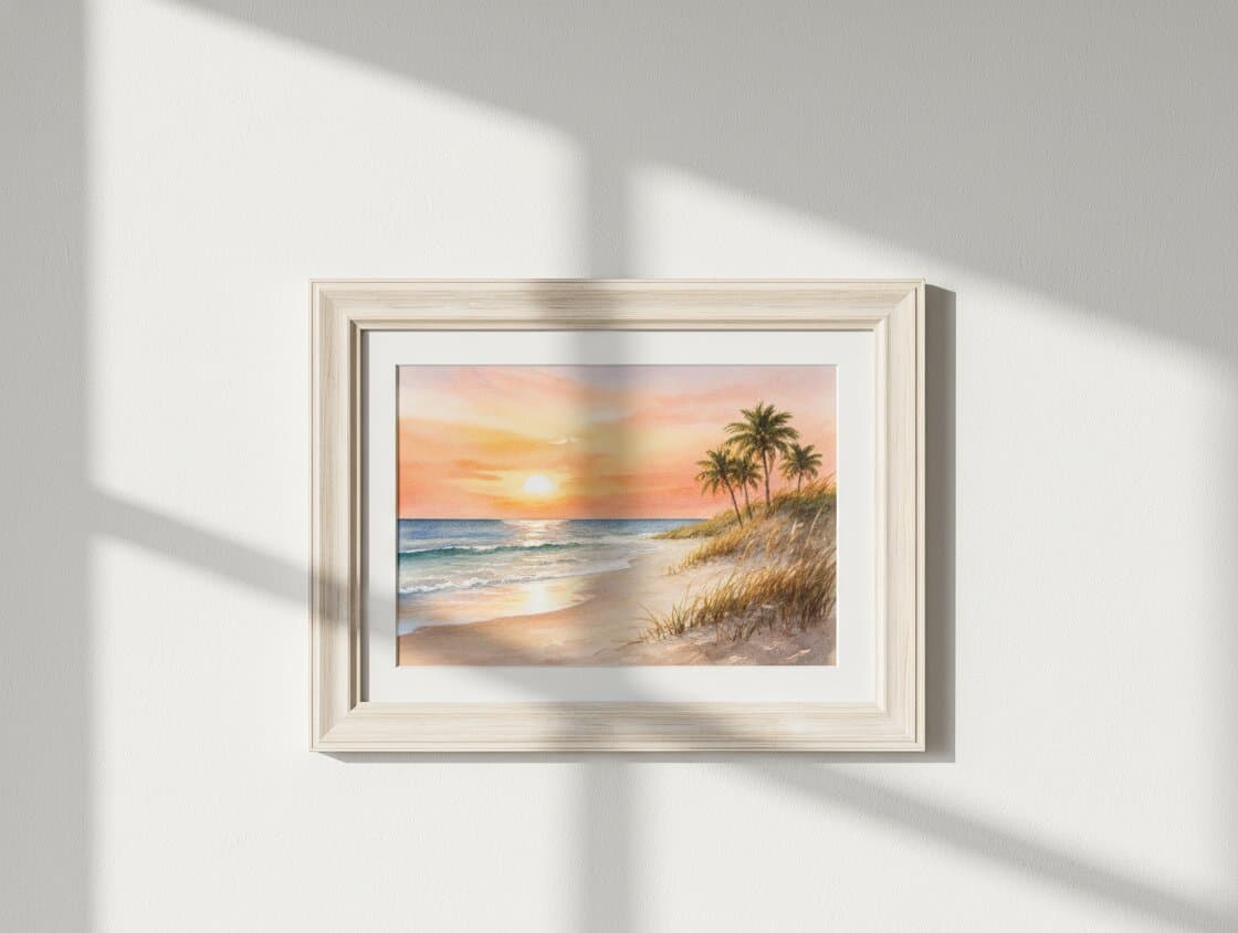 Coastal Picture Frame in an office or study