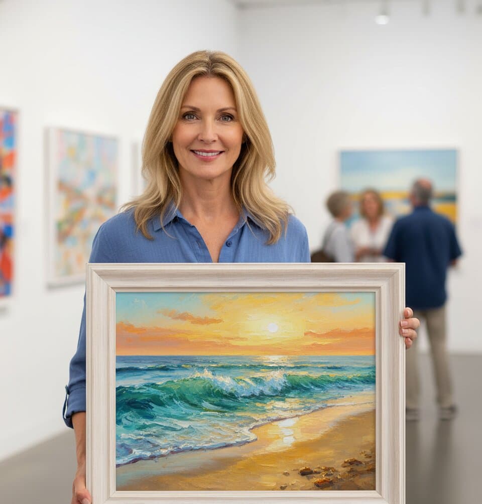 Coastal Picture Frame above a sofa or console