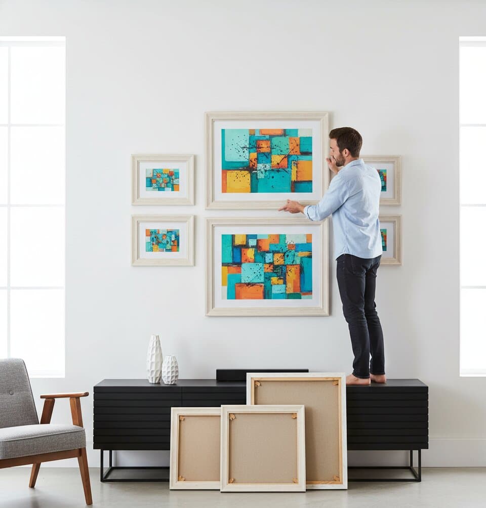 Coastal Picture Frame in a hallway