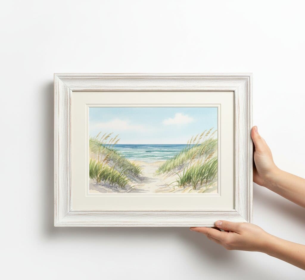 Coastal Picture Frame in a kitchen or breakfast nook