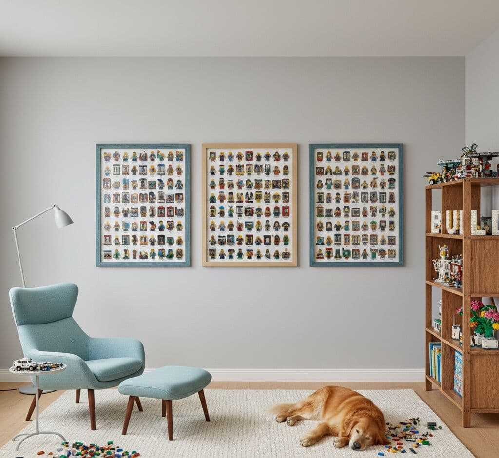 Barn Blue Standard Depth in a bedroom display