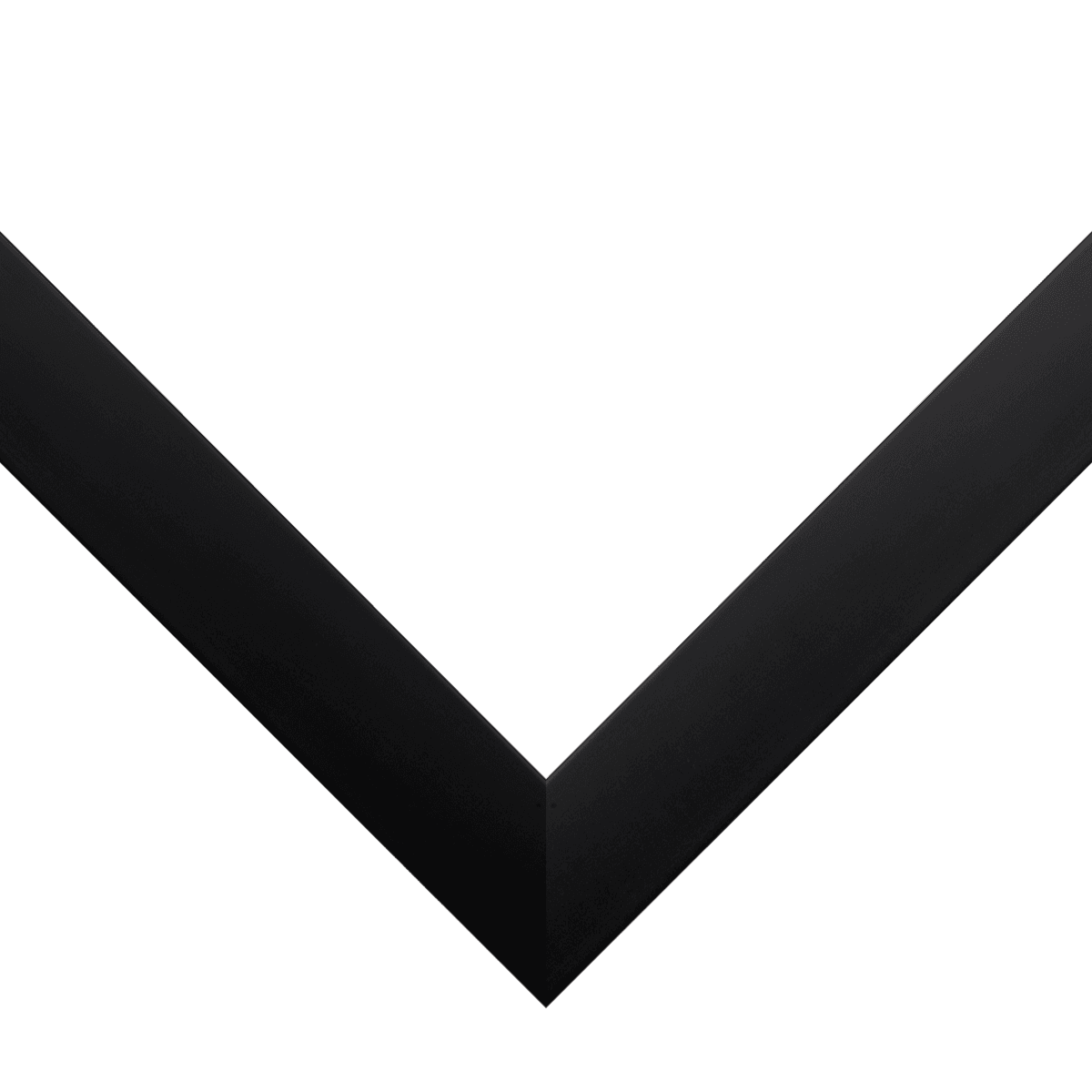 Ultra Deep Matte Black Shadow Box corner detail showing precision mitered joint with matte black finish and 3.5 inch usable depth