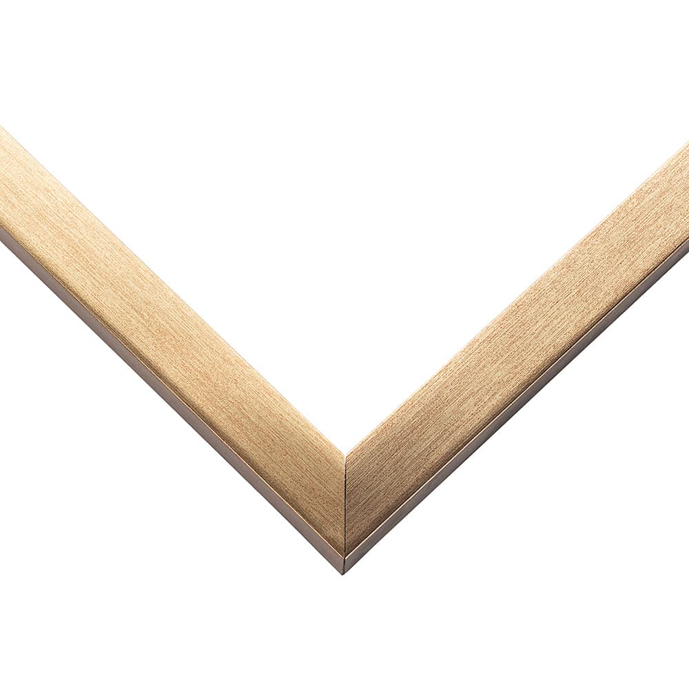 Bronze Picture Frame corner detail showing smooth contemporary profile with warm bronze metallic finish in clean 0.75 inch moulding