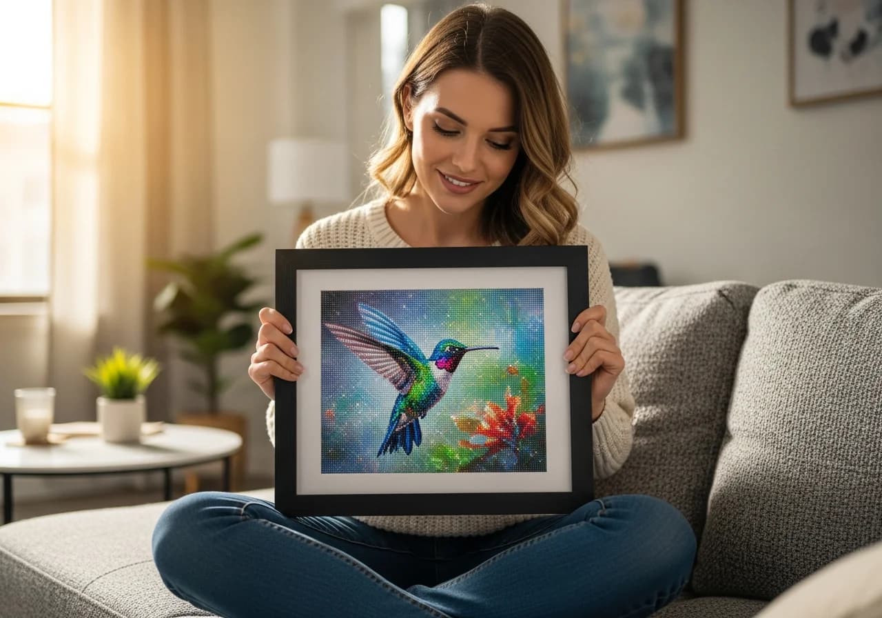 Diamond Painting Frames. Sized to standard diamond-painting canvas dimensions, deep enough for the bead surface.