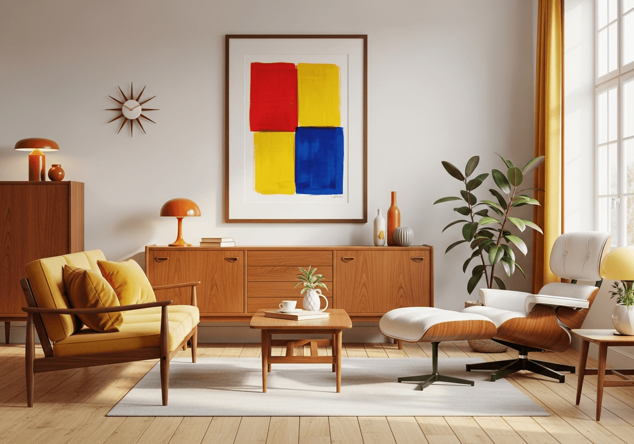 Mid-Century Modern style frames in custom sizes