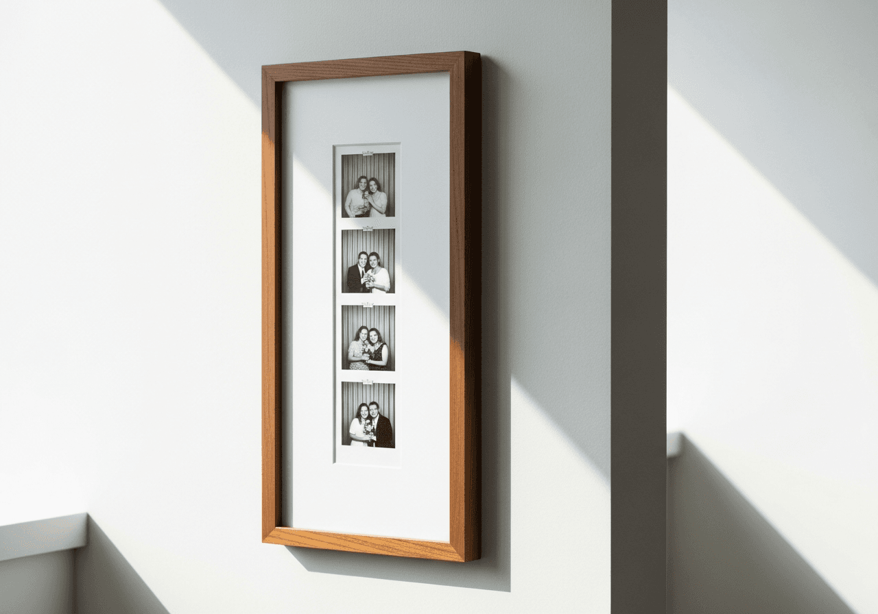 Photo Booth Strip Frames. Display classic vertical photo booth strips from weddings, parties, and proms.