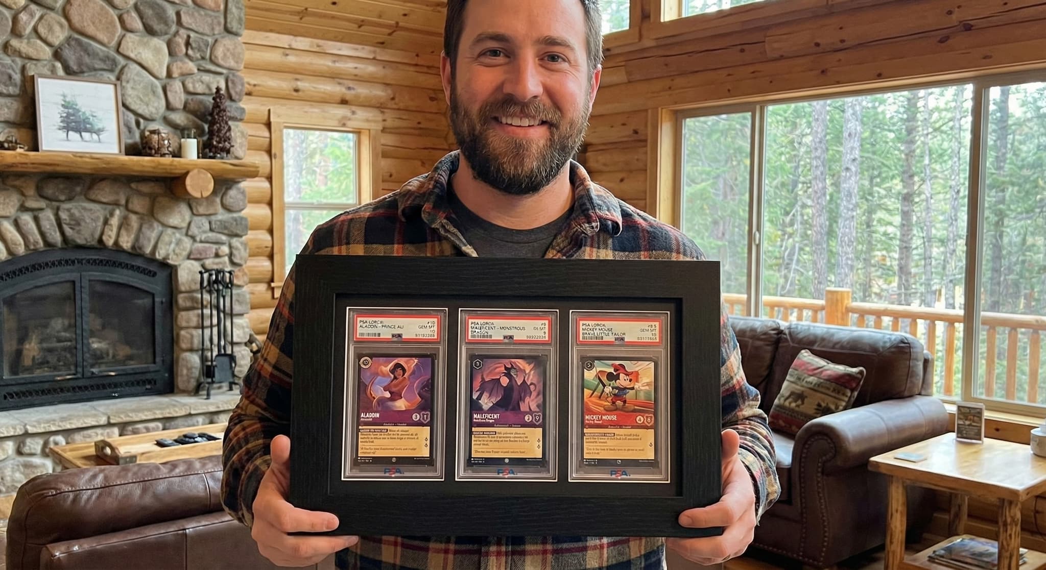 Graded Pokemon TCG cards shadowbox game room