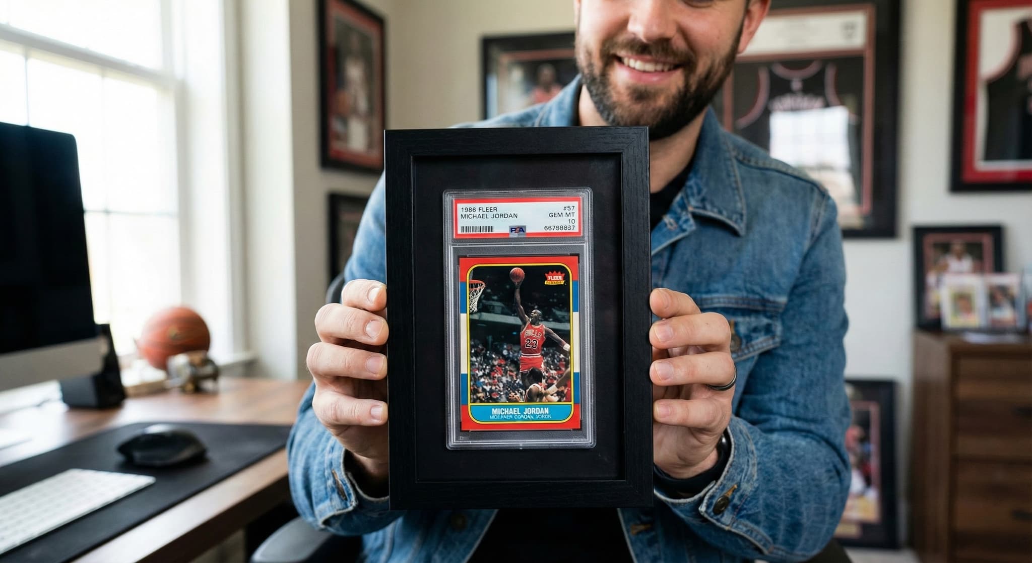Graded Pokemon cards collection in professional frame display
