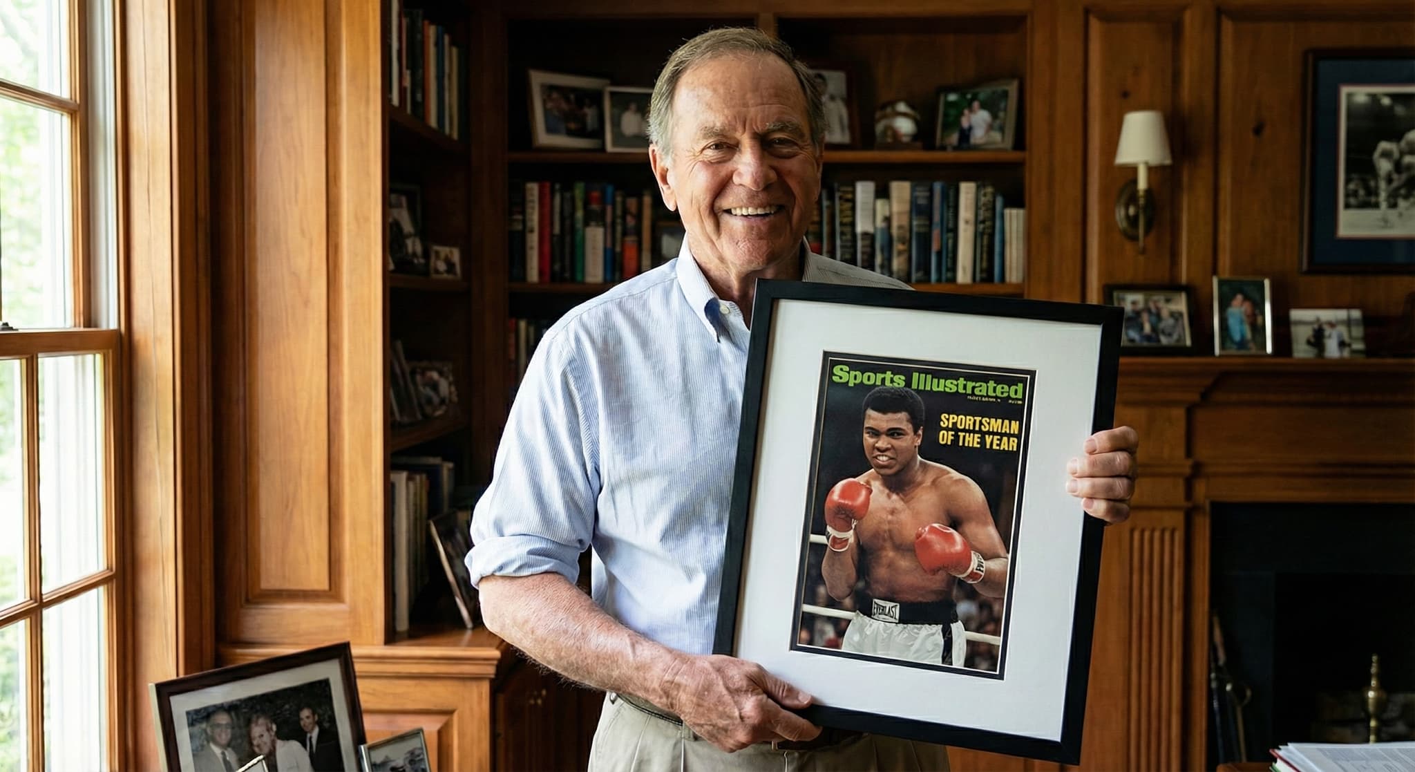 Rolling Stone magazine cover in professional frame display