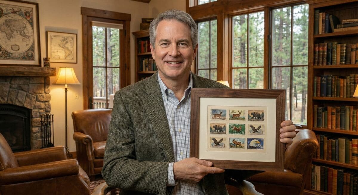 Postage Stamp Frames. Single stamps, blocks, sheets, and first-day covers with archival mounts.