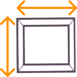 outer frame size