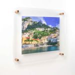 16x16 Floating Acrylic Frame with Copper Standoff Wall Hardware thumbnail