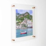 16x16 Floating Acrylic Frame with Copper Standoff Wall Hardware thumbnail