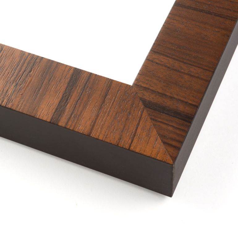 Honey Pecan Wood Shadow Box Corner