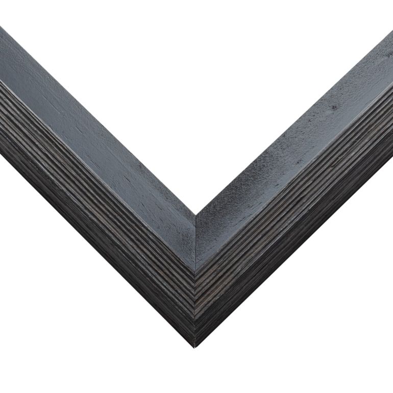 Distressed Black Floater Frame