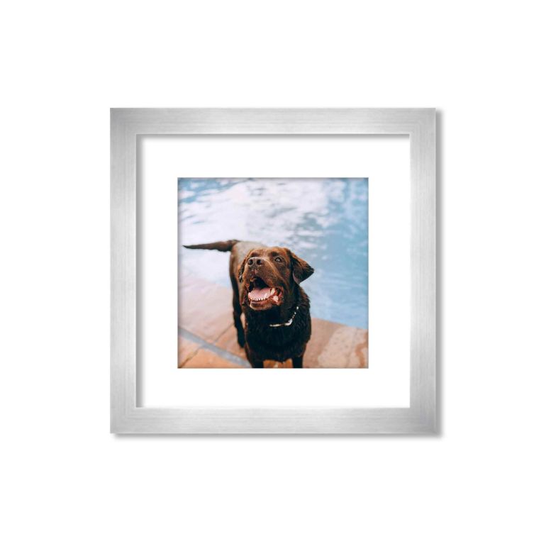 Silver Matted Instagram Photo Frame for 1 Photo