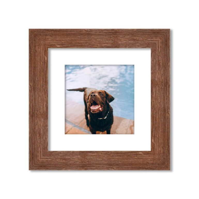 Brown Barnwood Matted Instagram Photo Frame