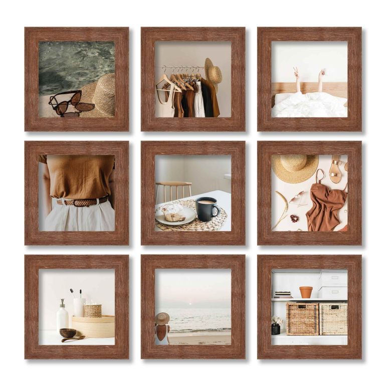 9 Barnwood Brown Instagram Photo Frames