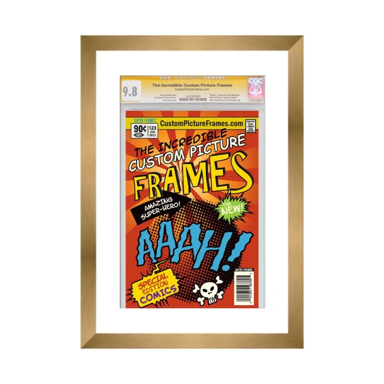Gold Graded Comic Book Frame