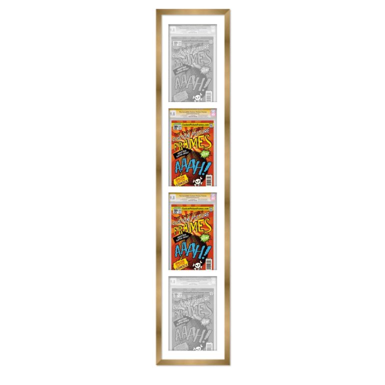 Gold Graded Comic Book Frame for 4 Comic Books