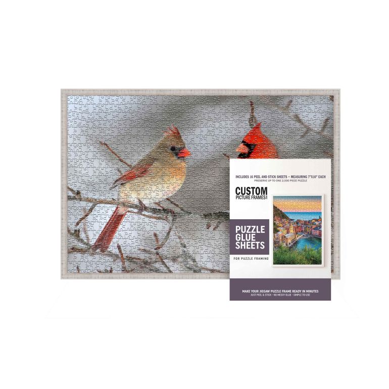 Rustic White Jigsaw Puzzle Frame for 26.5 in x 38.5 in Puzzles