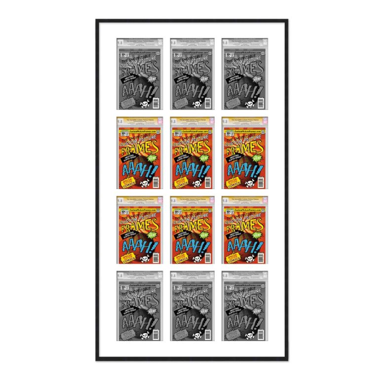Black Graded Comic Book Frame for 12 Comic Books