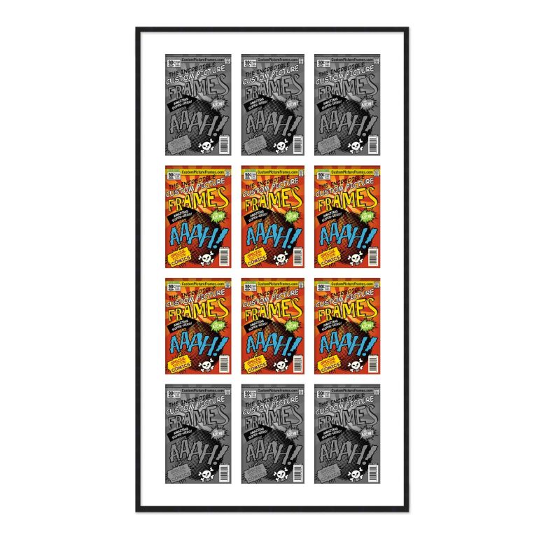 Black Comic Book Frame for 12 Comic Books