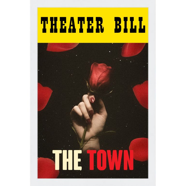 White Playbill Frame