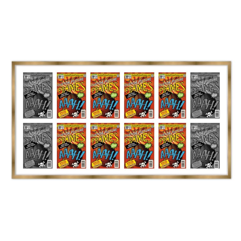 Gold Comic Book Frame for 12 Comic Books