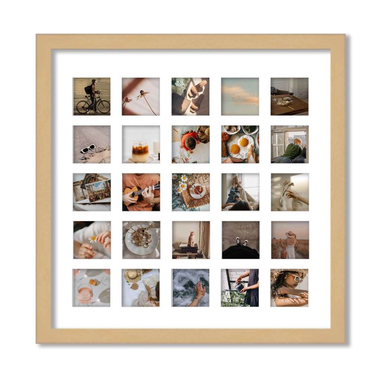 Natural Matted Instagram Photo Frame for 25 Photos