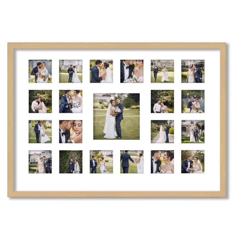 Natural Wedding Photo Collage Frame for 21 Photos
