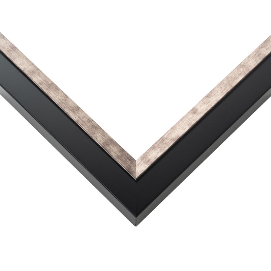 Black with Pewter Bevel Picture Frame