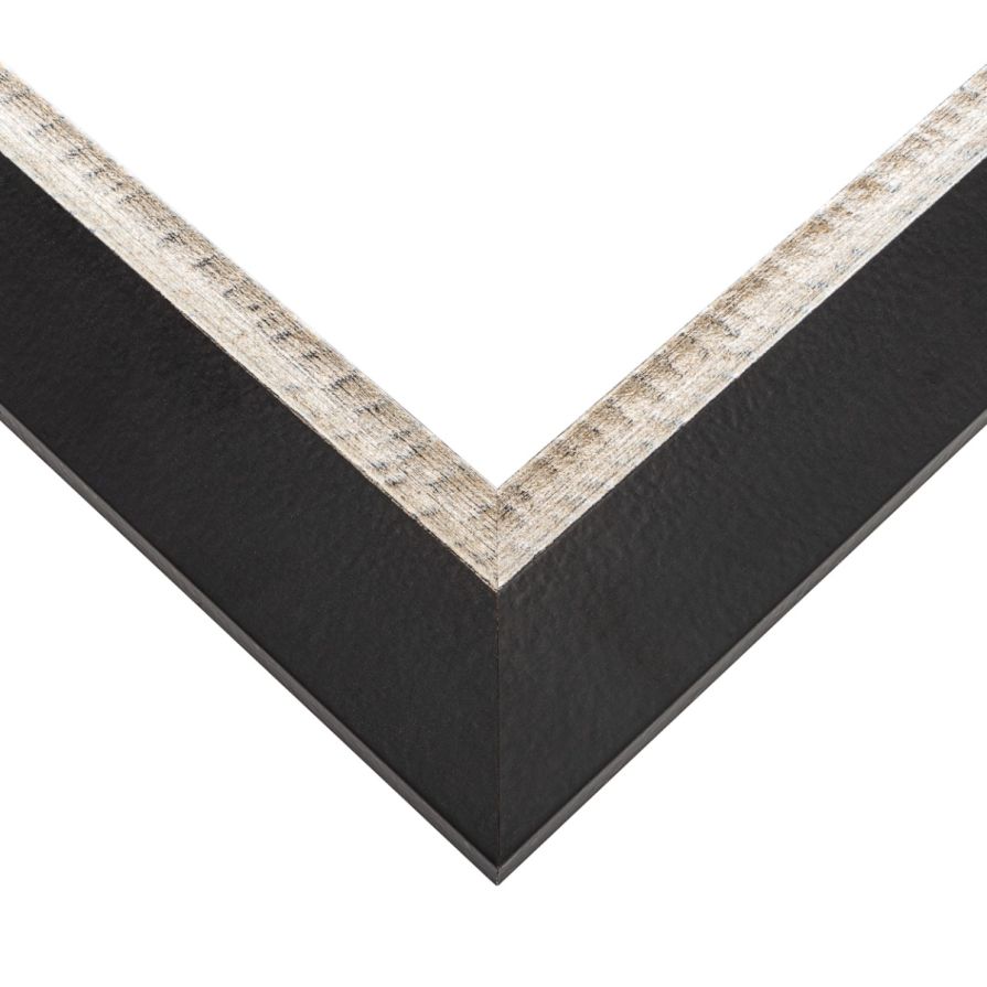 Black with Antique Silver Picture Frame