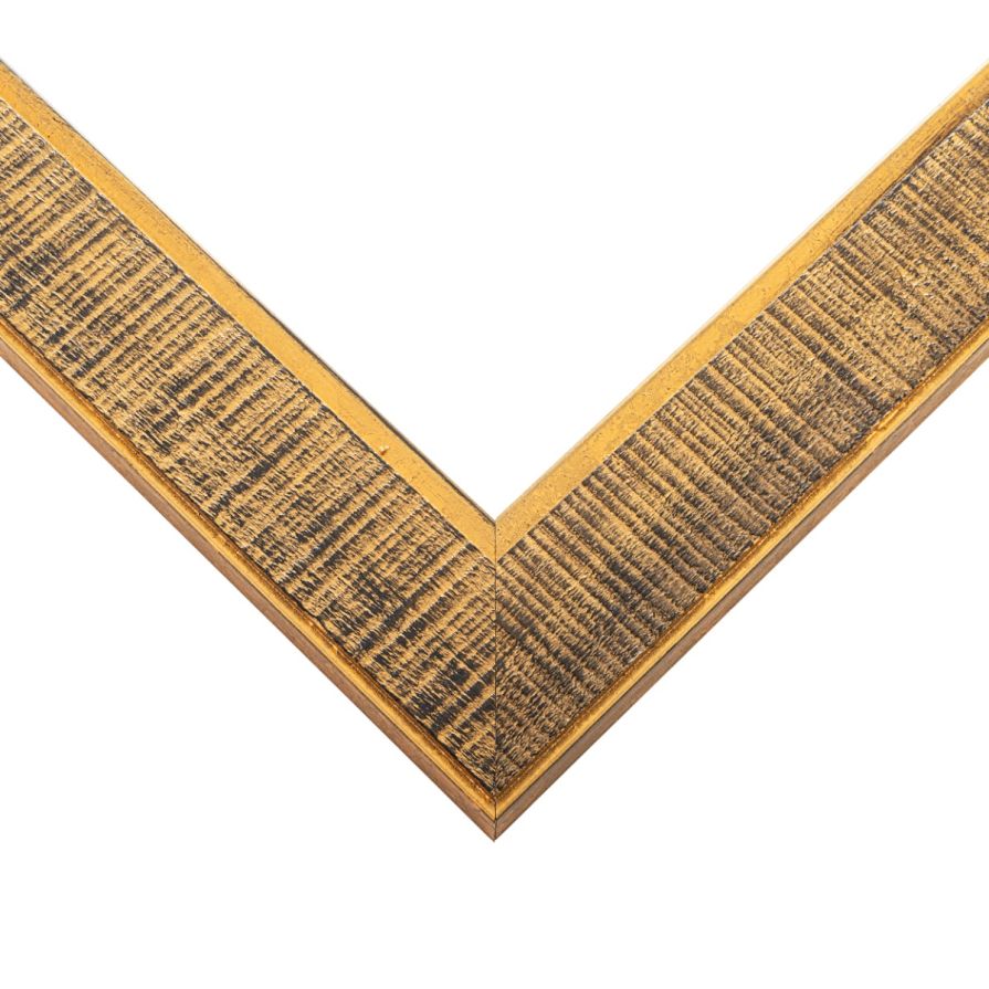 Wide Rustic Gold Picture Frame