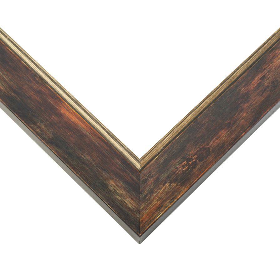 Brown Scoop with Gold Lip Picture Frame