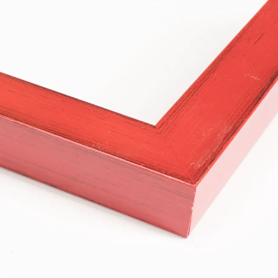 Red Wood Picture Frame Corner