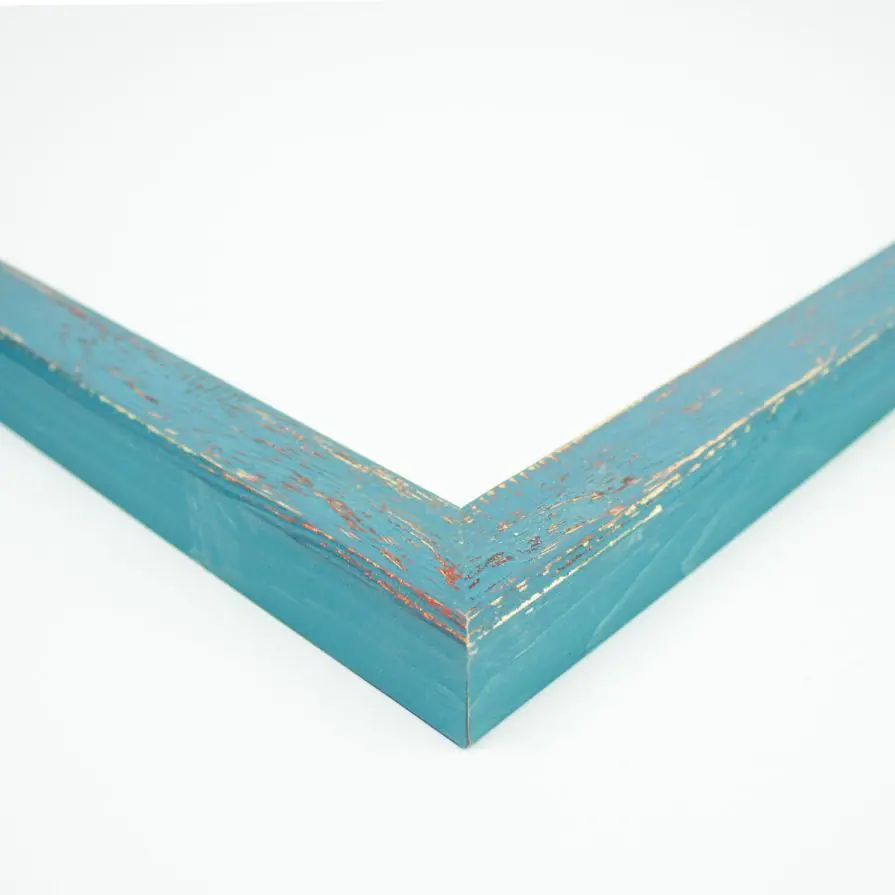 Blue Wood Picture Frame Corner