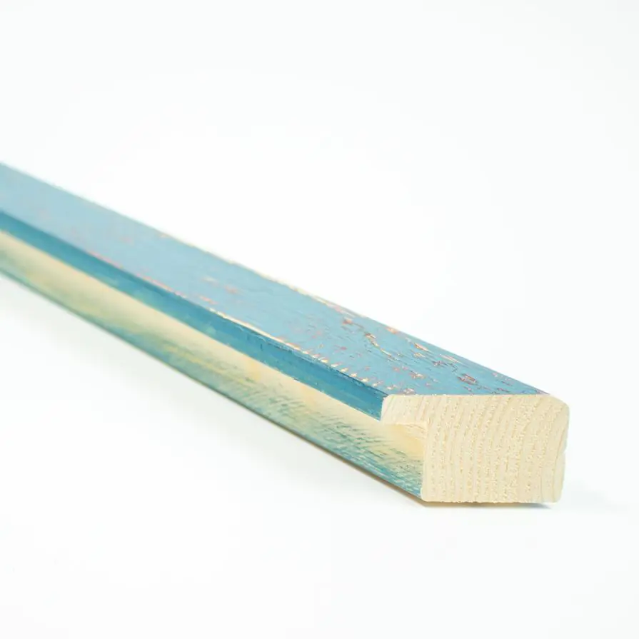 Blue Wood Picture Frame Corner