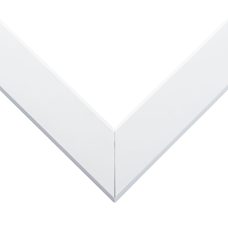 Wide White Flat Picture Frame