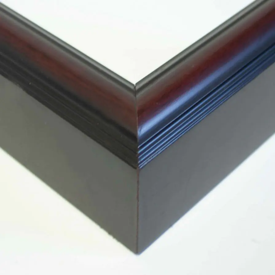 Mahogany Wood Shadow Box Corner