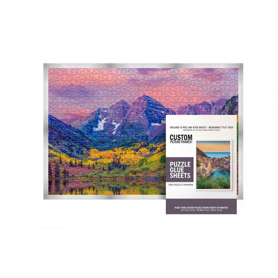 Silver Jigsaw Puzzle Frame