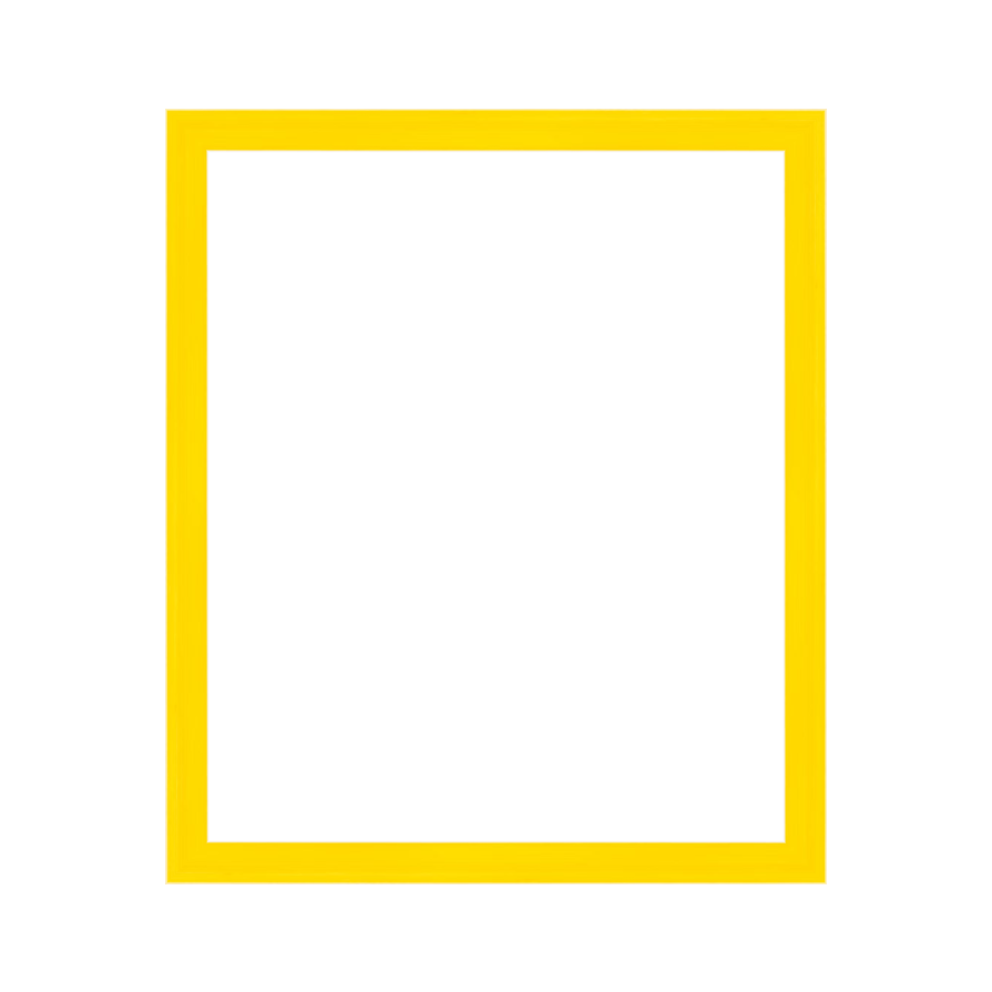 Yellow Wood Picture Frame